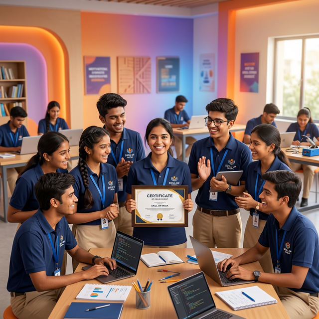 TSVP students in skill training — smiling youth learning vocational skills